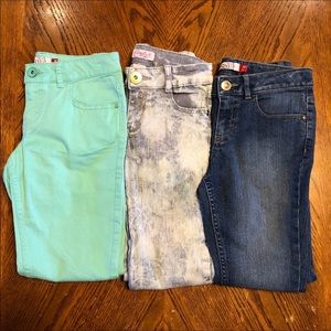 Bundle of girls jeans size 10 adjustable waist